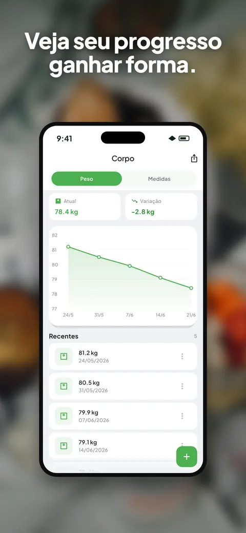 App Wellix analisando a foto de uma salada no iPhone — 7/10