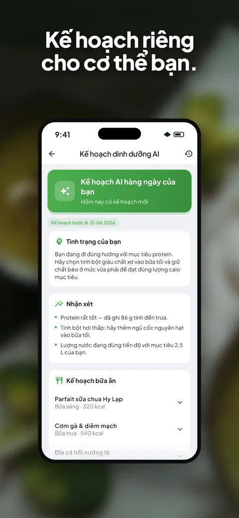 Ứng dụng Wellix phân tích ảnh đĩa salad trên iPhone — 5/10